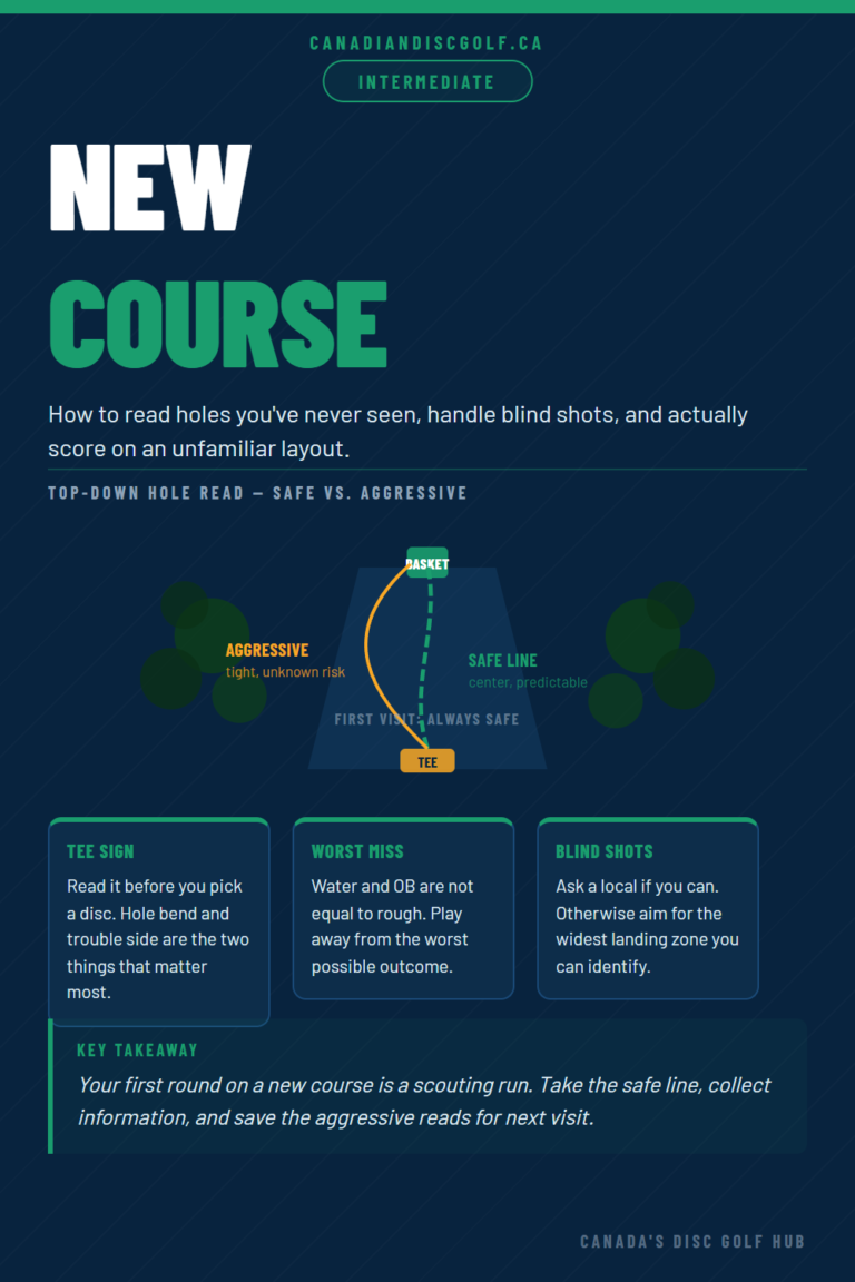 Tutorial on how best to navigate & play a new disc golf course to yourself